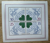 od107 - East German postage stamp block - c1983 Happy New Year