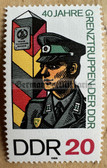 od055 - East German postage stamp - c1986 40th anniversary of the Grenztruppen