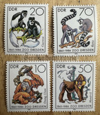 od047 - East German postage stamps set - animals of Dresden Zoo