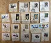 od023 - East German postage stamps lot - on sheets with special cancellations