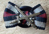ac803 - original German WW1 medal ribbon buttonhole device - Hindenburg Cross with swords