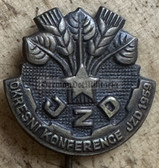 ac783 - Czechoslovak agricultural collective (JZD) conference pin badge from 1959 - CSSR