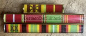 is041 - 10 place paper medal ribbon bar with Kampforden - Grenztruppen Border Guards - senior Officer rank