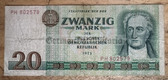 od224 - East German 20 Marks issued banknote from 1975 - legal tender - very good condition