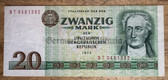 od226 - East German 20 Marks issued banknote from 1975 - legal tender - very good condition