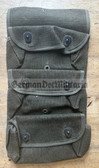 ft015 - Authentic French Army 3 Pocket Grenade Pouch M51 Canvas Green Indochina Algerian