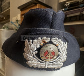 ft038 -  female Volkspolizei VP VoPo Police TraPo Transport Police & Feuerwehr & Strafvollzug prison service Schiffchen side cap with embroidered badge - size 56