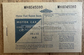 ac807 - complete British WW2 motor fuel ration coupon book - cars more than 1100cc