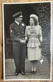 ac809 - RN British Royal Navy WW2 wedding photo - good looking wife