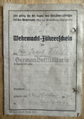 ac829 - c1940 Wehrmacht Führerschein - driving licence - Luftwaffe unit - with photo