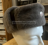 ft041 - c1968 dated East German NVA & Grenztruppen conscript Enlisted EM winter hat Ushanka - size 54