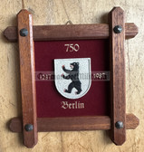 ac857 - c1987 Berlin City 750th anniversary of its founding - framed wall plaque
