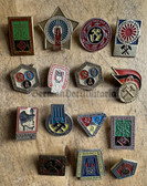 ac835 - collection of 15x East German Badges - Day of the Miners and Energy Workers