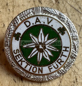 ac848 - German DAV Alpine Skiing & Mountaineering Edelweiss club - badge