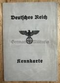 ac887 - original blank Deutsches Reich Kennkarte ID card - very scarce