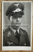 ac874 - Luftwaffe soldier with visor hat portrait photo