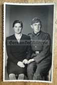 ac877 - Wehrmacht Heer soldier with wife portrait photo