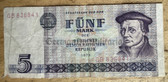 od029 - East German 5 Marks issued banknote from 1975 - legal tender - ciculated