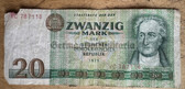 od043 - East German 20 Marks issued banknote from 1975 - legal tender - ciculated