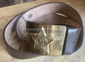 su008 - Soviet Army brown leather belt - 110cm long