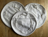 bw005 - lot of three white Visor Hat tops covers for West German Navy Bundesmarine - different sizes