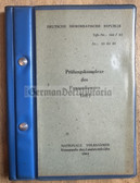 wb030 - c1983 NVA Instructions Manual DV - Panzer tanks maintenance test equipment & procedures