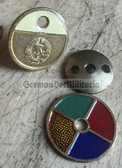 oa006 - 4 colour rotating disc - Stasi MfS Staatssicherheit - undercover recognition badge