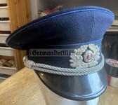 wo163 - TraPo Transportpolizei Transport Police Officer ranks VP VoPo police visor hat - size 57