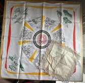 ft036 - c1980's NVA Reservist Scarf & doily set - given at the end of service - ft0