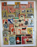 ac897 - matchbox covers/labels collector album - mostly 1950s/60s East German - also some West German, Soviet and Bulgarian - many complete sets