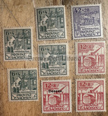 ac910 - early scarce East German postage stamp set - Provinz Sachsen - Province of Saxony - reconstruction - from c1947/48