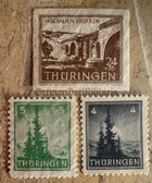 ac903 - early scarce East German postage stamp set - Land of ThüringenThuringia - from c1946/47