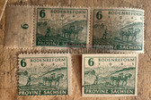 ac904 - early scarce East German postage stamp set - Provinz Sachsen - Province of Saxony - Land Reform - from c1945