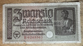 ac930 - original German Third Reich WW2 20 Reichsmark money banknote