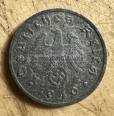 om306 - original German Third Reich WW2 1 Pfennig money coin