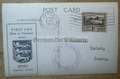 ac937 - c1943 German occupation of the Channel Islands - Jersey postcard with stamp and cancellation - Wehrmacht Soldatenheim in St Hellier