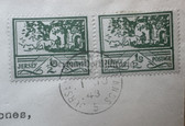 ac946 - c1943 German occupation of the Channel Islands - Jersey letter with stamp and cancellation