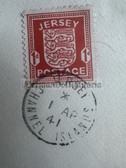 ac947 - c1941 German occupation of the Channel Islands - Jersey letter with stamp and cancellation