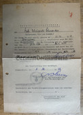 ac951 - November 1939 Luftwaffe Declaration of Commitment to serve for an extra 4 years - Pilots Training Regiment 51 - Gefreiter Ehrhardt Schneider - possibly fighter ACE kia in 1944