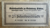 ac961 - c1944 German checkbook with 15 checks - bank in  Grünberg (today Zielona Gora/Poland) in Schlesien (Silesia)