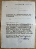 ac971 - c1943 requisition letter for vacant bakery to be used as an air raid shelter
