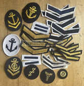 kmo004 - large lot of Volksmarine VM Navy uniform patches - bargain corner