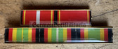 is005 - 5 place paper medal ribbon bar - NVA or Stasi - senior NCO rank or mid Officer rank