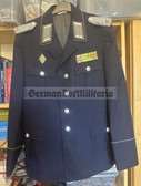 wo225 - DDR Strafvollzug prison service police Uniform Jacket with 12-place ribbon bar and officer college graduate badge - Major rank - size g48