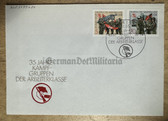od236 - East German First Day Cover with stamps and special cancellation - c1988 35th anniversary of the Kampfgruppen
