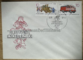 od240 - East German First Day Cover with stamps and special cancellation - Feuerwehr Fire Service vehicles