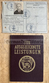 od232 - c1954 medal award book & Land Sachsen Dienstausweis for a man from Zwickau