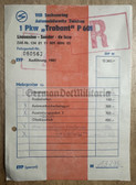 od094 - c1987 original Trabant P601 de luxe sales receipt