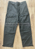 ft027 - c1968 dated NVA Panzer armoured crew grey field uniform trousers to go with the black collar jacket - size m44