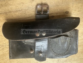 gw077 - East German Feuerwehr fire fighter & NVA & Grenztruppen axe carry pouch in leather